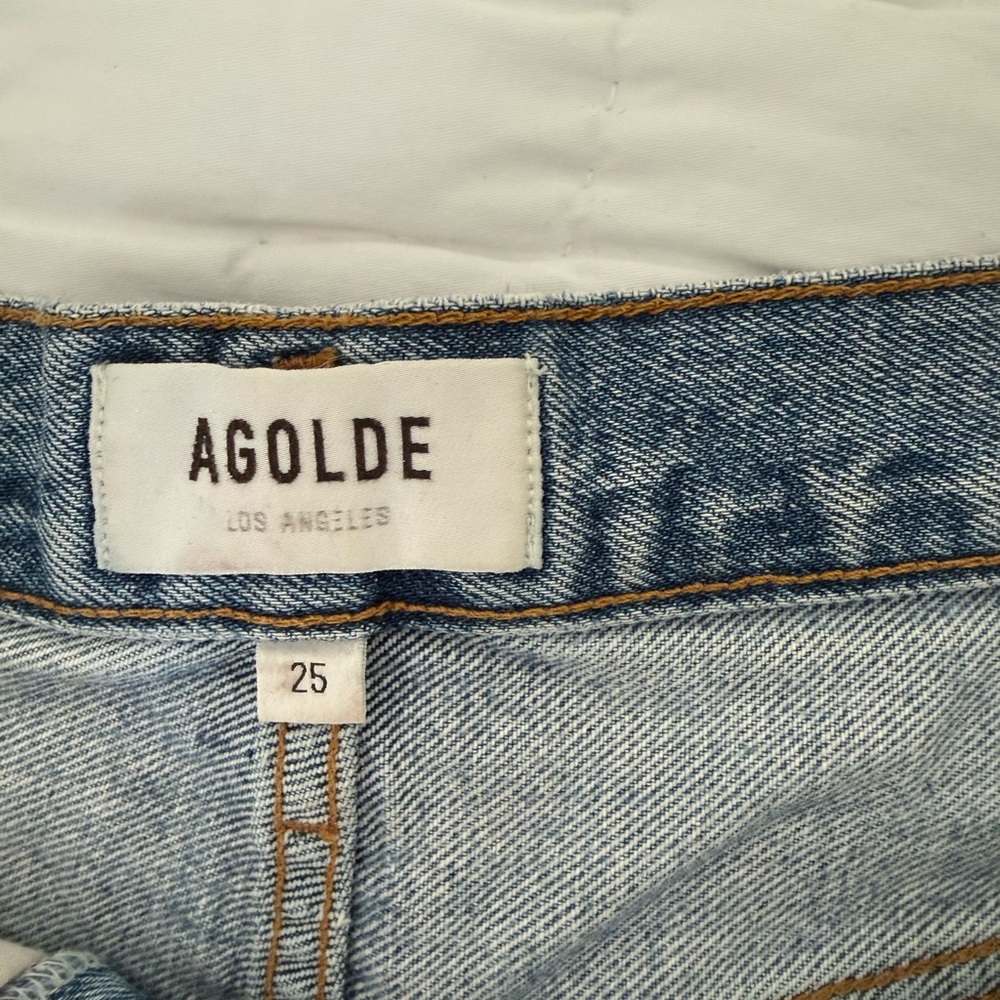 Agolde Assymetrical button Jean shorts - Picture 5 of 6